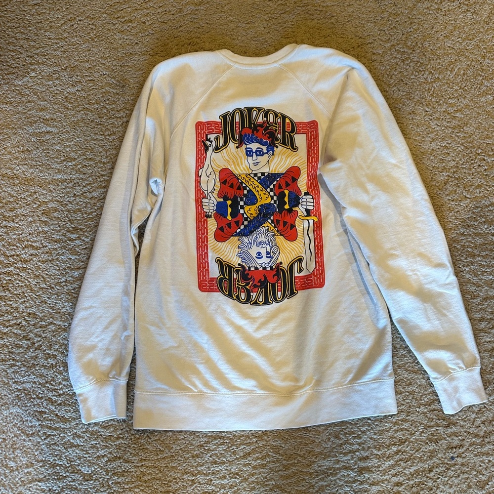 Mythical Graphic White Sweater size medium unisex